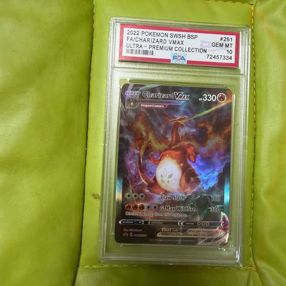 Pokemon Blue Back Poké Ball Card in PSA Graded Slab